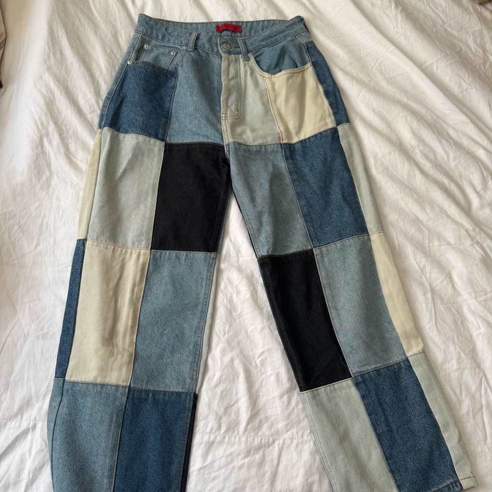 Patchwork Denim Jeans - image 1